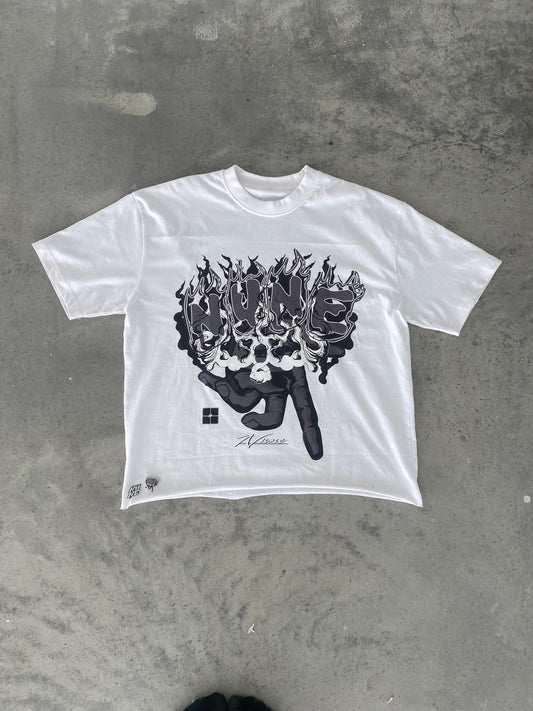 "DON'T BITE THE HAND THAT FEEDS YOU" WHT TEE