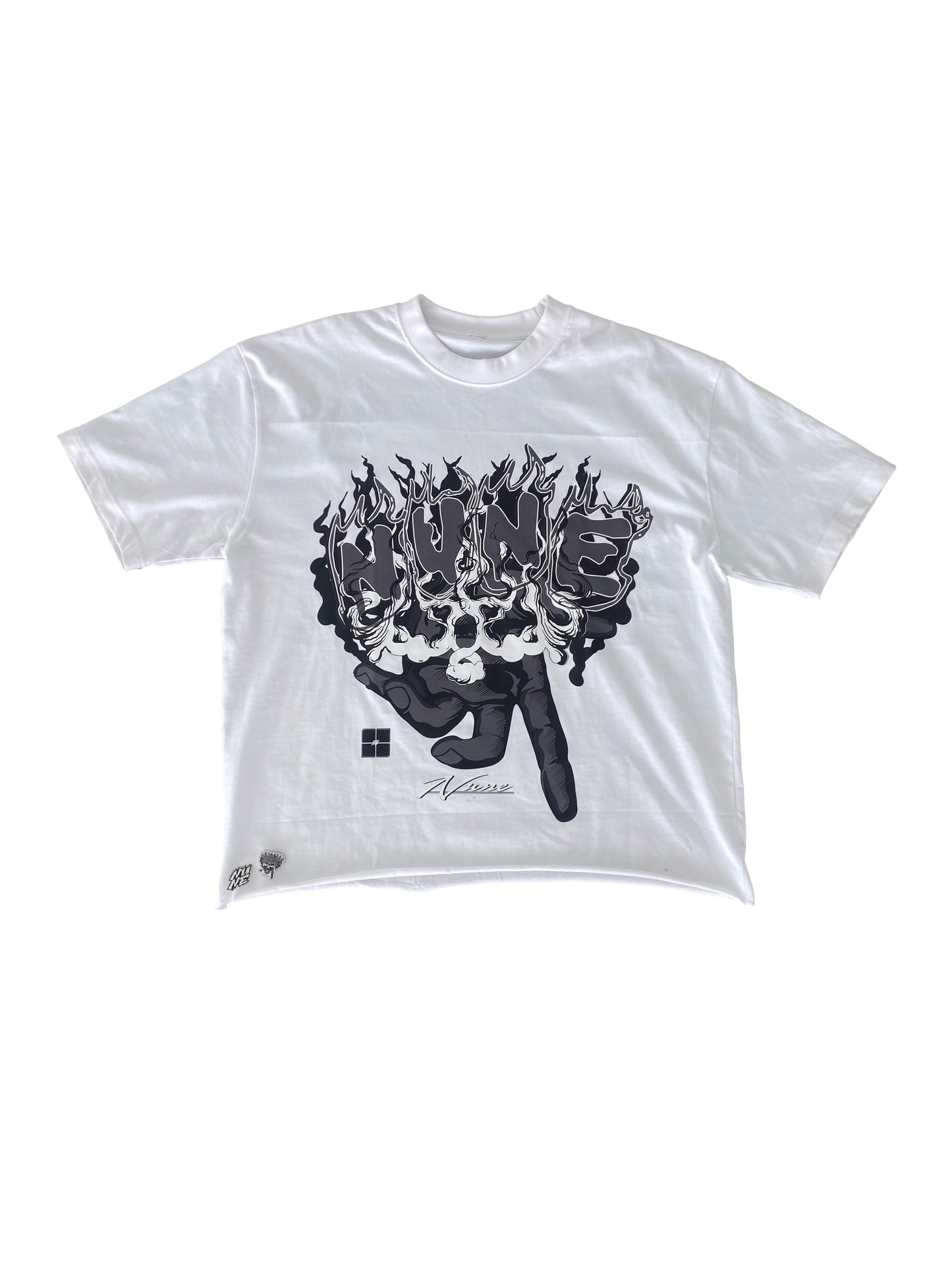 "DON'T BITE THE HAND THAT FEEDS YOU" WHT TEE